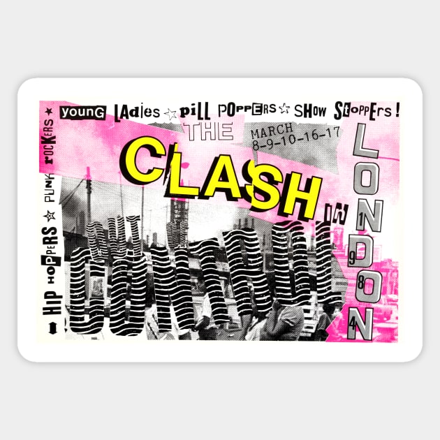 The Clash Out Of Control in London 1984 Sticker by Timeless Chaos